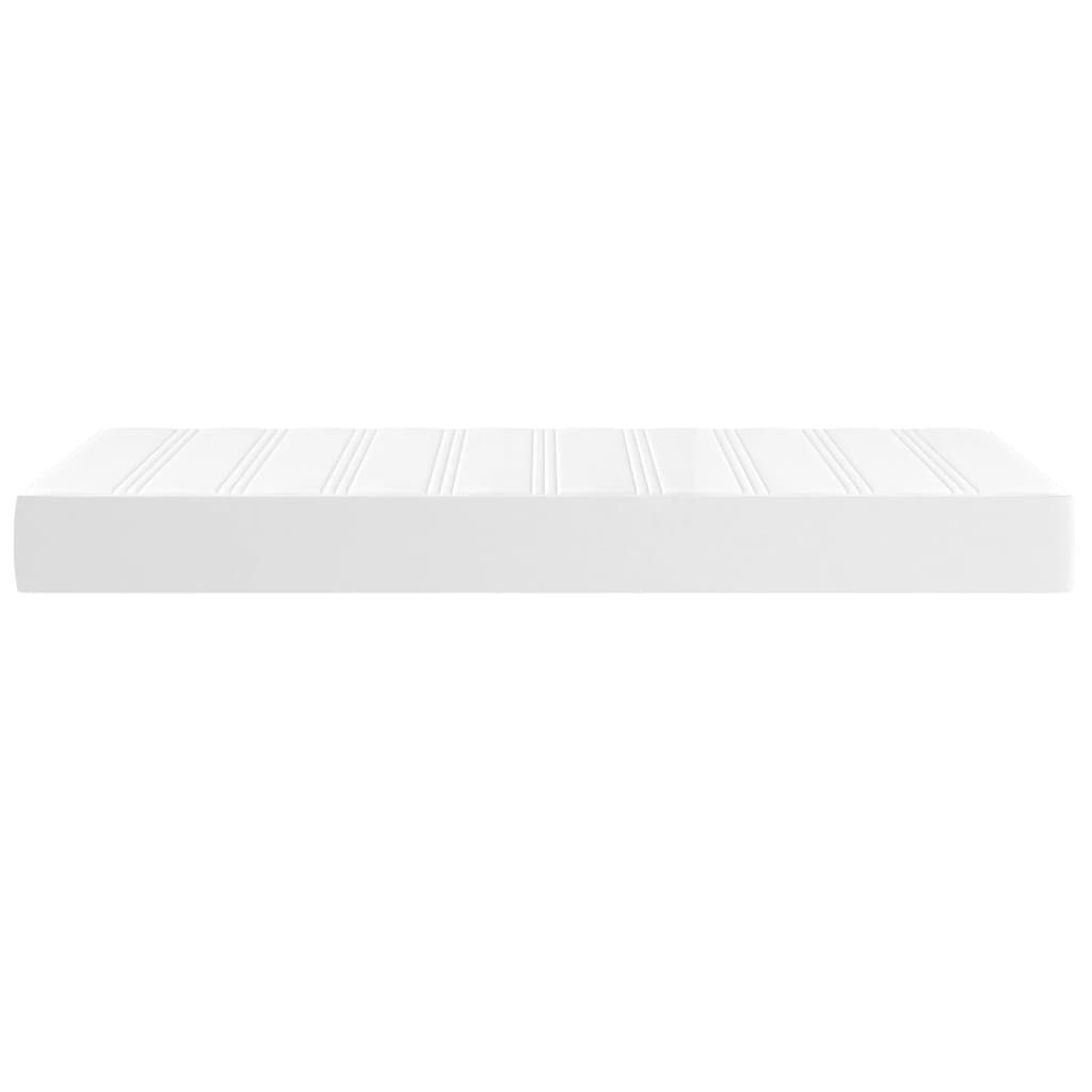 Pocketveringmatras 120x190x20 cm kunstleer wit