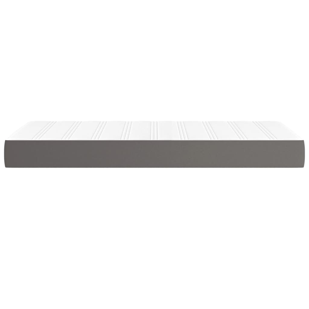 Pocketveringmatras 120x190x20 cm kunstleer grijs