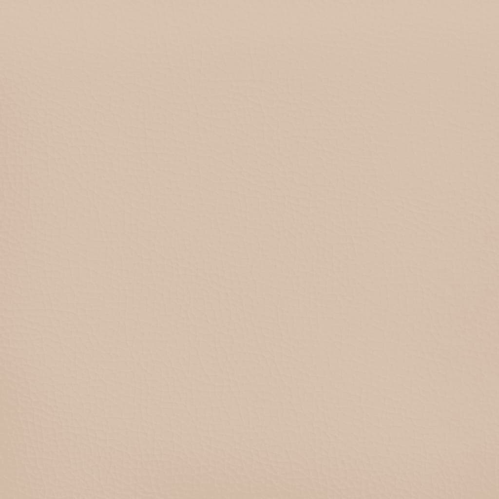 Pocketveringmatras 120x190x20 cm kunstleer cappuccinokleurig