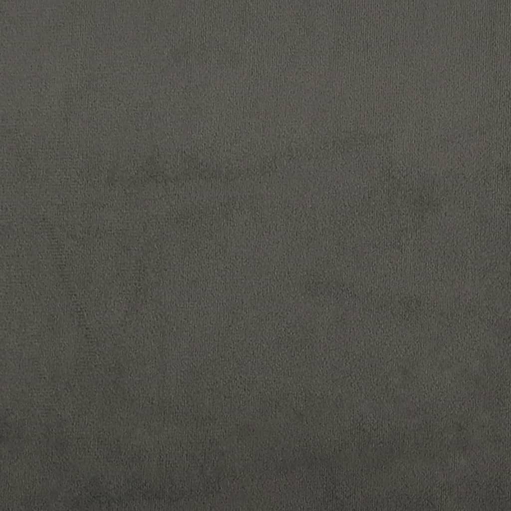 Pocketveringmatras 120x190x20 cm fluweel donkergrijs