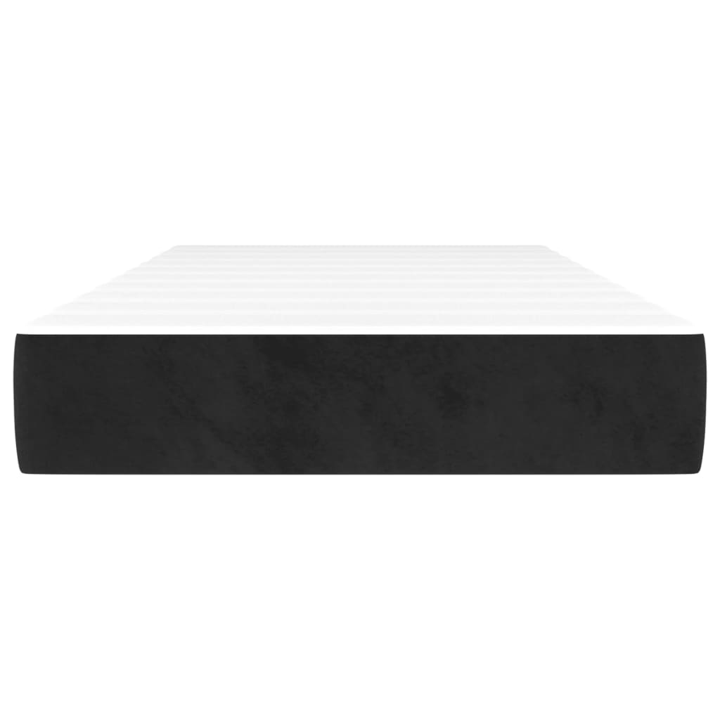 Pocketveringmatras 120x190x20 cm fluweel zwart