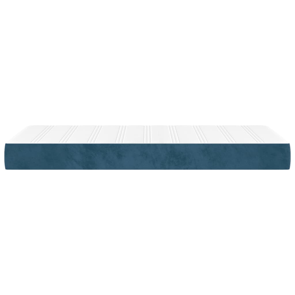 Pocketveringmatras 120x190x20 cm fluweel donkerblauw