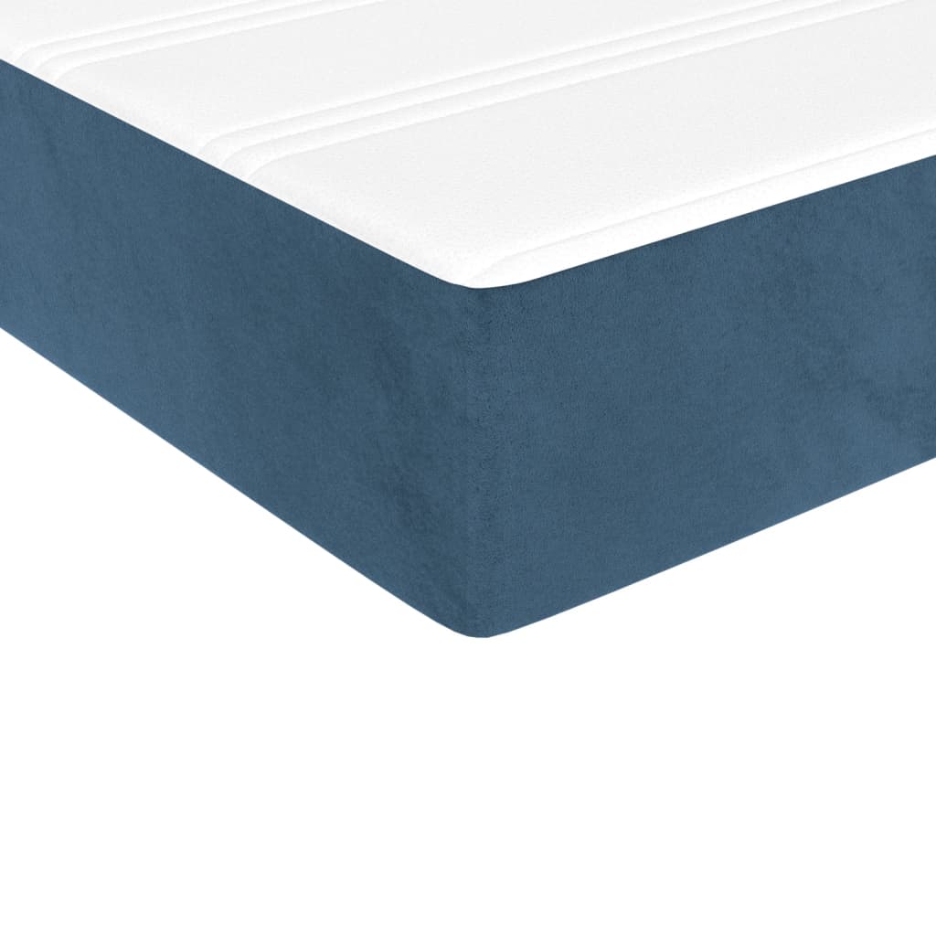 Pocketveringmatras 120x190x20 cm fluweel donkerblauw