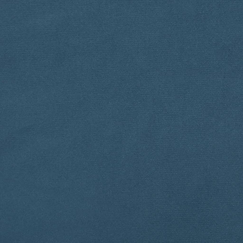 Pocketveringmatras 120x190x20 cm fluweel donkerblauw