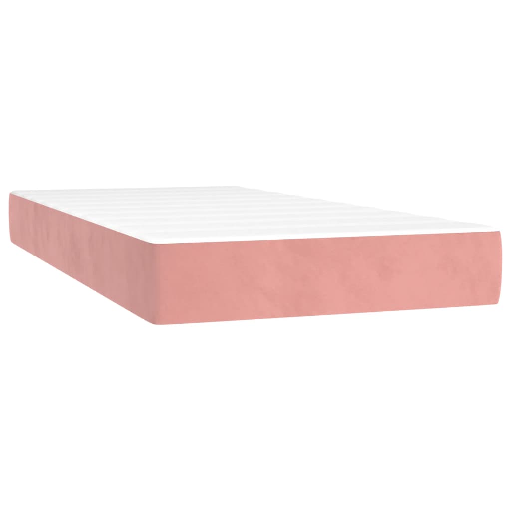 Pocketveringmatras 120x190x20 cm fluweel roze