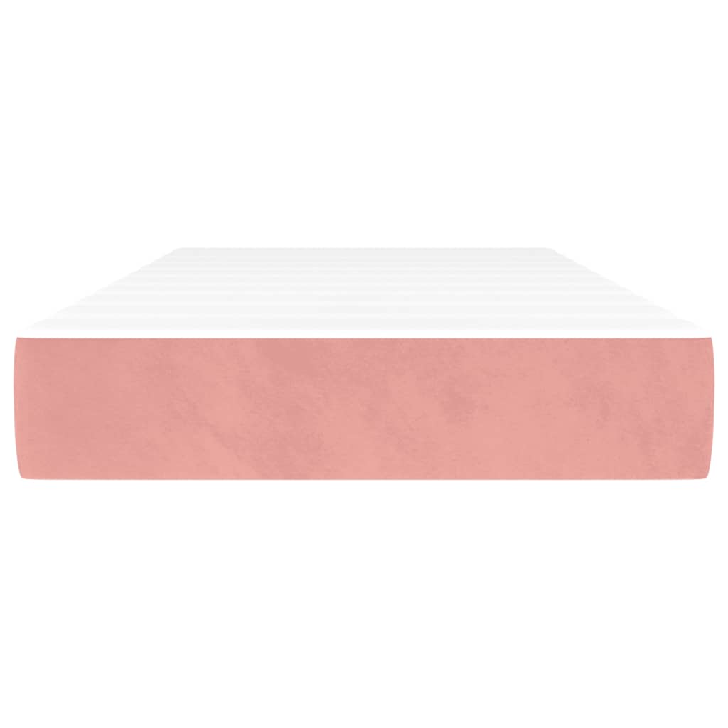 Pocketveringmatras 120x190x20 cm fluweel roze