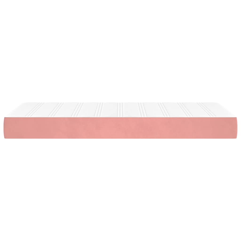 Pocketveringmatras 120x190x20 cm fluweel roze