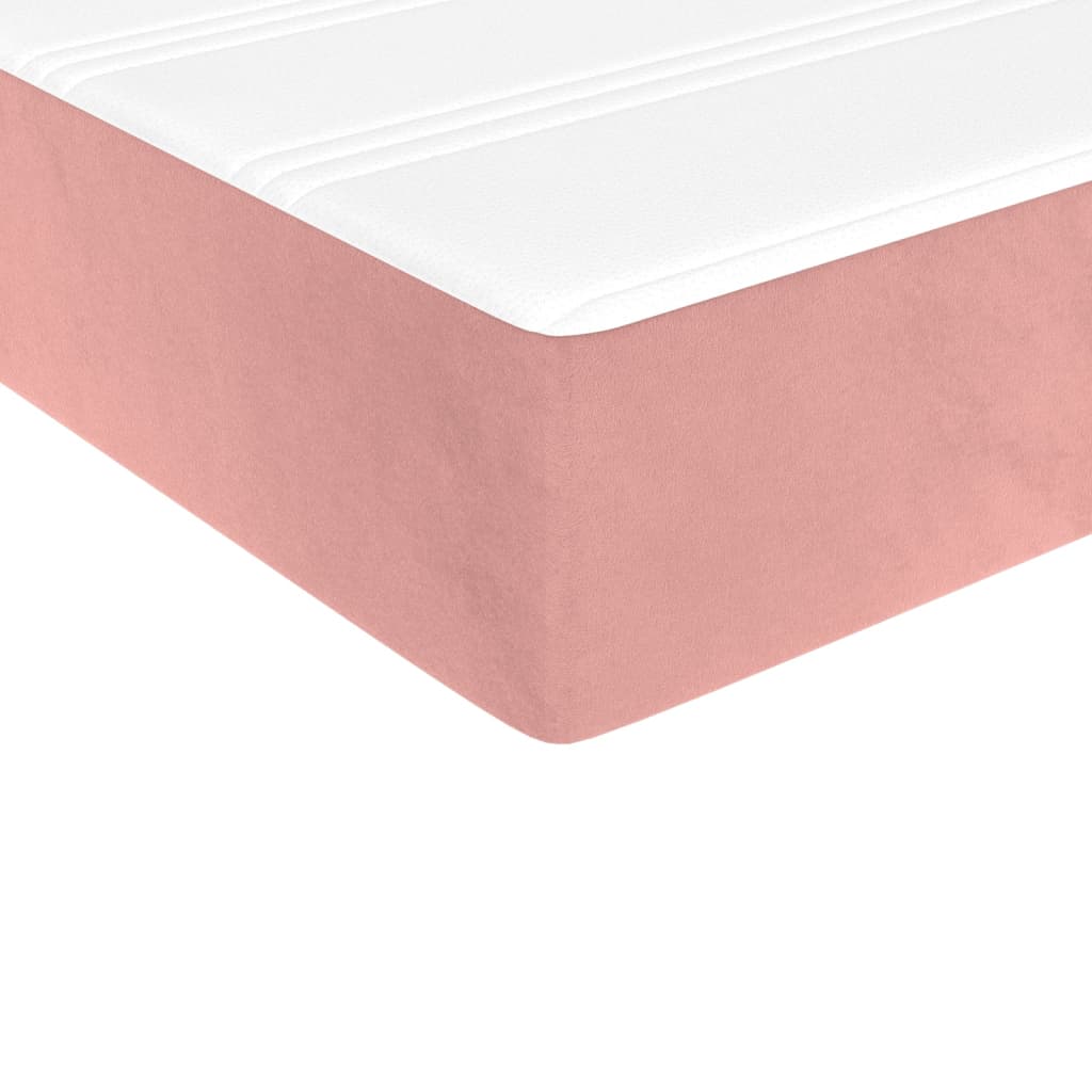 Pocketveringmatras 120x190x20 cm fluweel roze