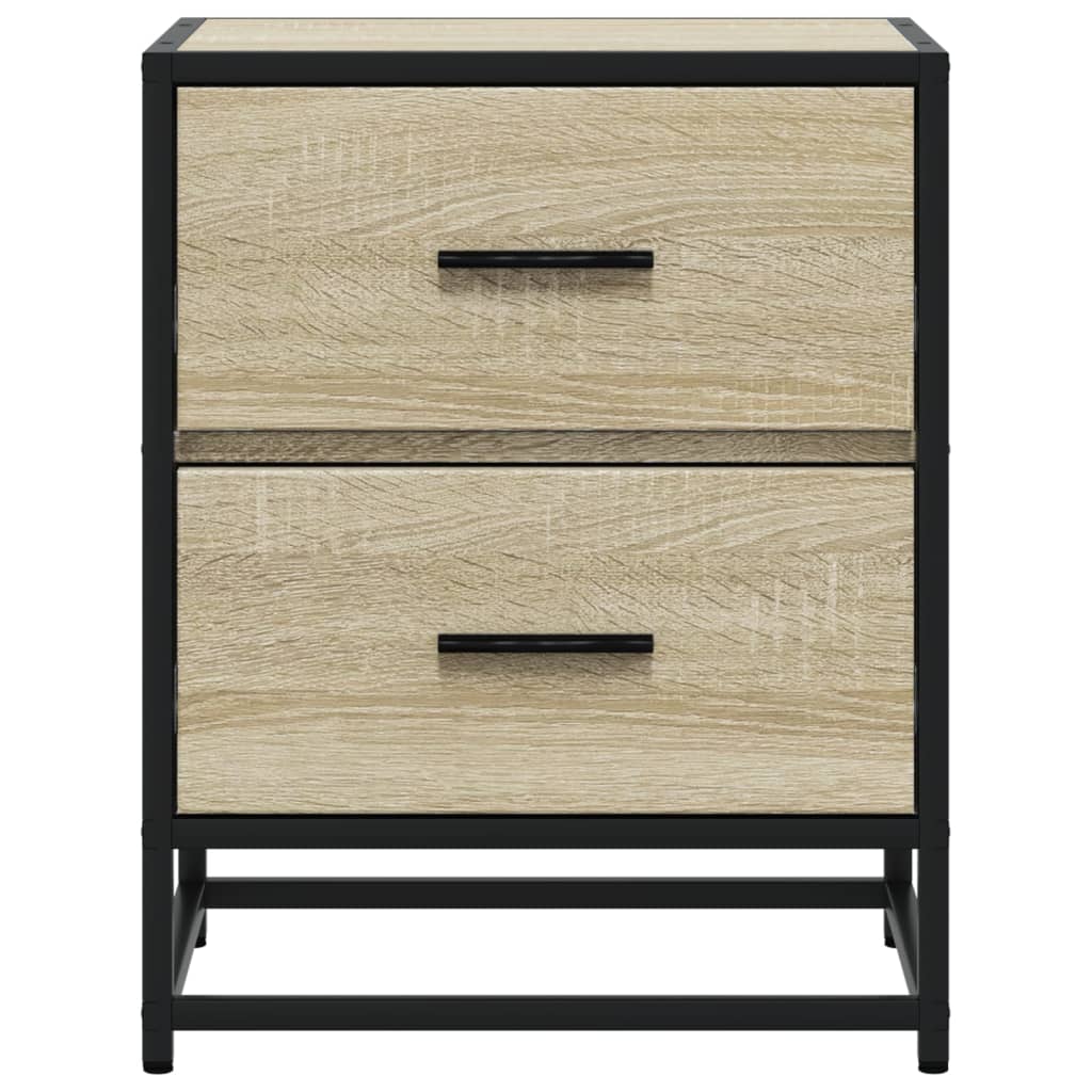 Nachtkastje 40x31x50 cm bewerkt hout sonoma eikenkleurig