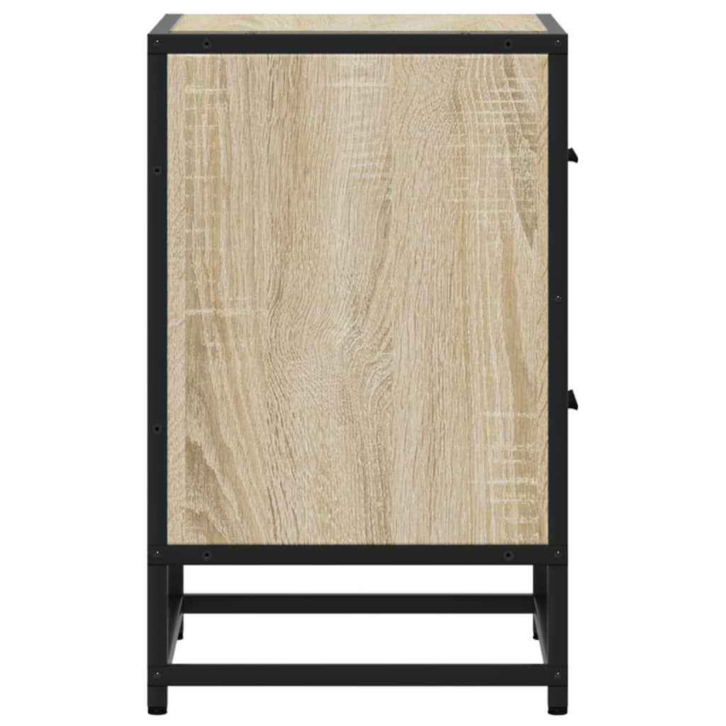 Nachtkastje 40x31x50 cm bewerkt hout sonoma eikenkleurig