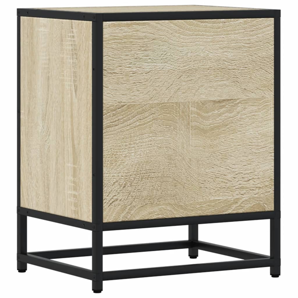 Nachtkastje 40x31x50 cm bewerkt hout sonoma eikenkleurig