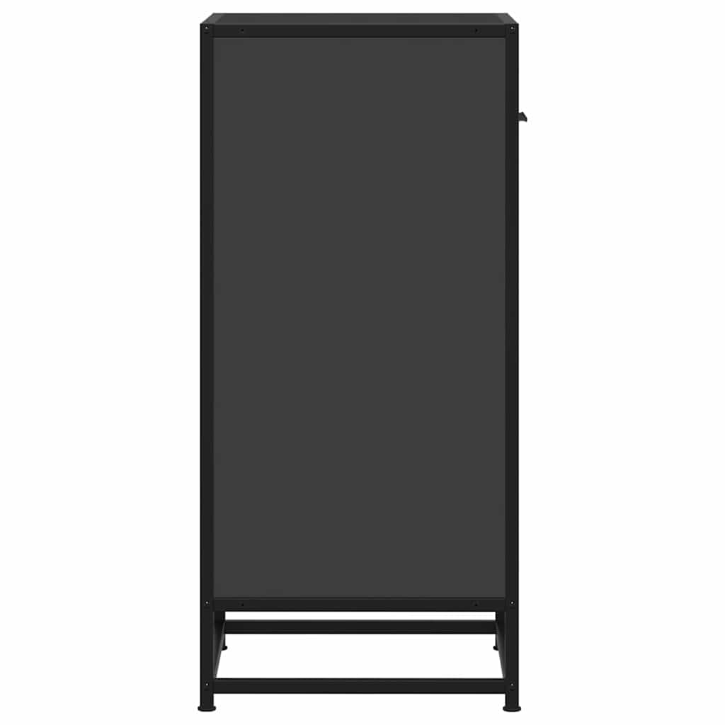 Dressoir 35,5x35x76 cm bewerkt hout en metaal zwart