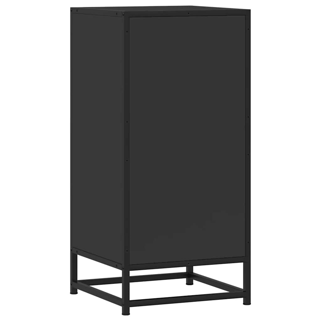 Dressoir 35,5x35x76 cm bewerkt hout en metaal zwart