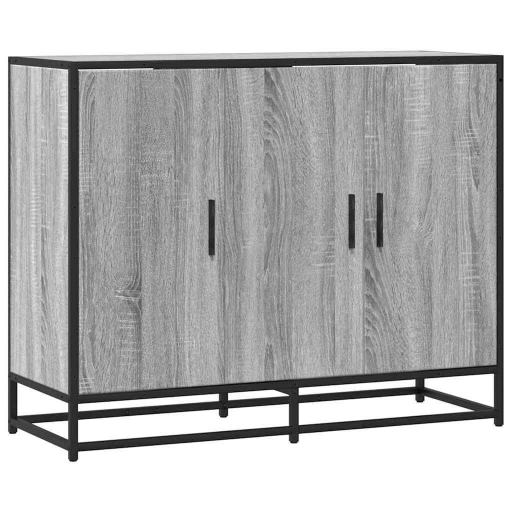 Dressoir 94x35x76 cm bewerkt hout grijs sonoma eikenkleurig
