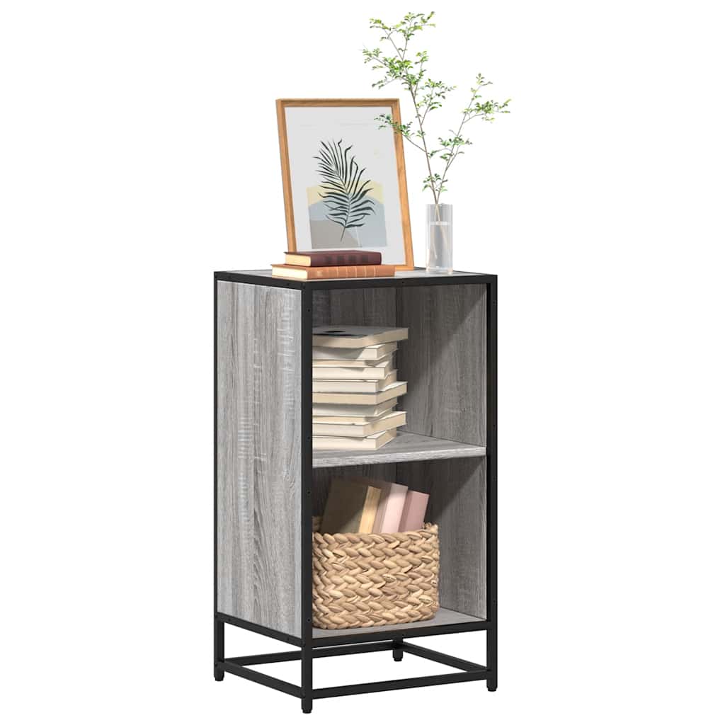 Boekenkast 40x35x76 cm bewerkt hout grijs sonoma eikenkleurig