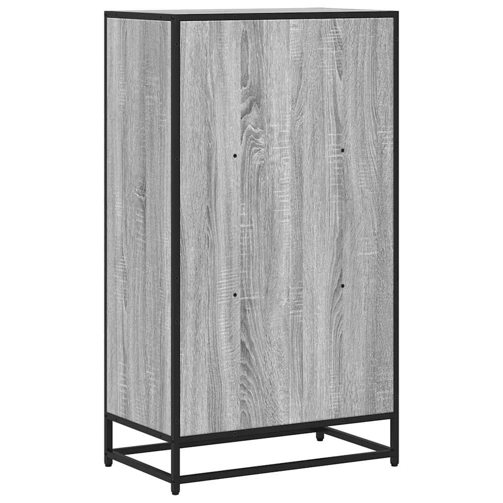 Boekenkast 60x35x107,5 cm bewerkt hout grijs sonoma eikenkleur