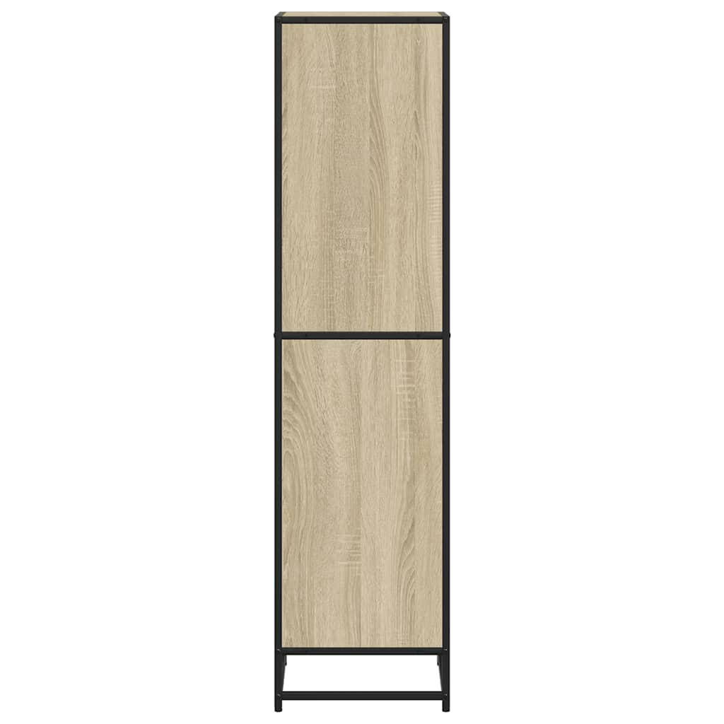 Boekenkast 40x35x139 cm bewerkt hout sonoma eikenkleurig