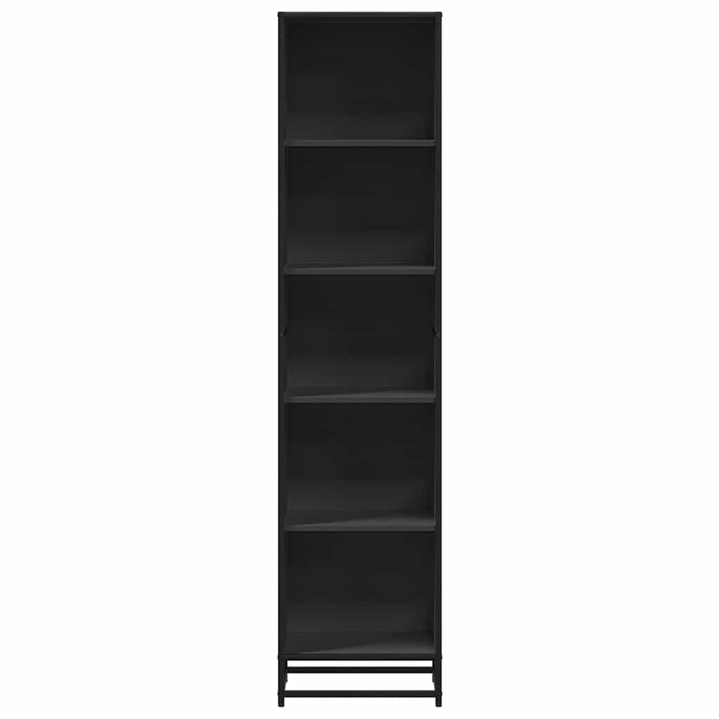 Boekenkast 40x35x170,5 cm bewerkt hout zwart