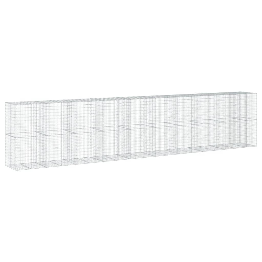 Schanskorf Gegalvaniseerd Ijzer Zilverkleurig Artisanaal Eikenkleurig 950 x 100 x 200 cm