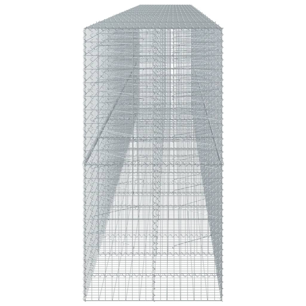 Schanskorf Gegalvaniseerd Ijzer Zilverkleurig Artisanaal Eikenkleurig 950 x 100 x 200 cm