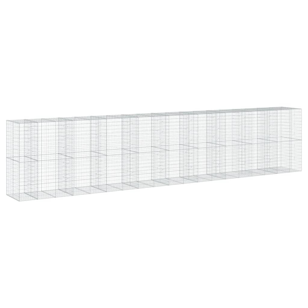 Schanskorf Gegalvaniseerd Ijzer Zilverkleurig Artisanaal Eikenkleurig 950 x 100 x 200 cm