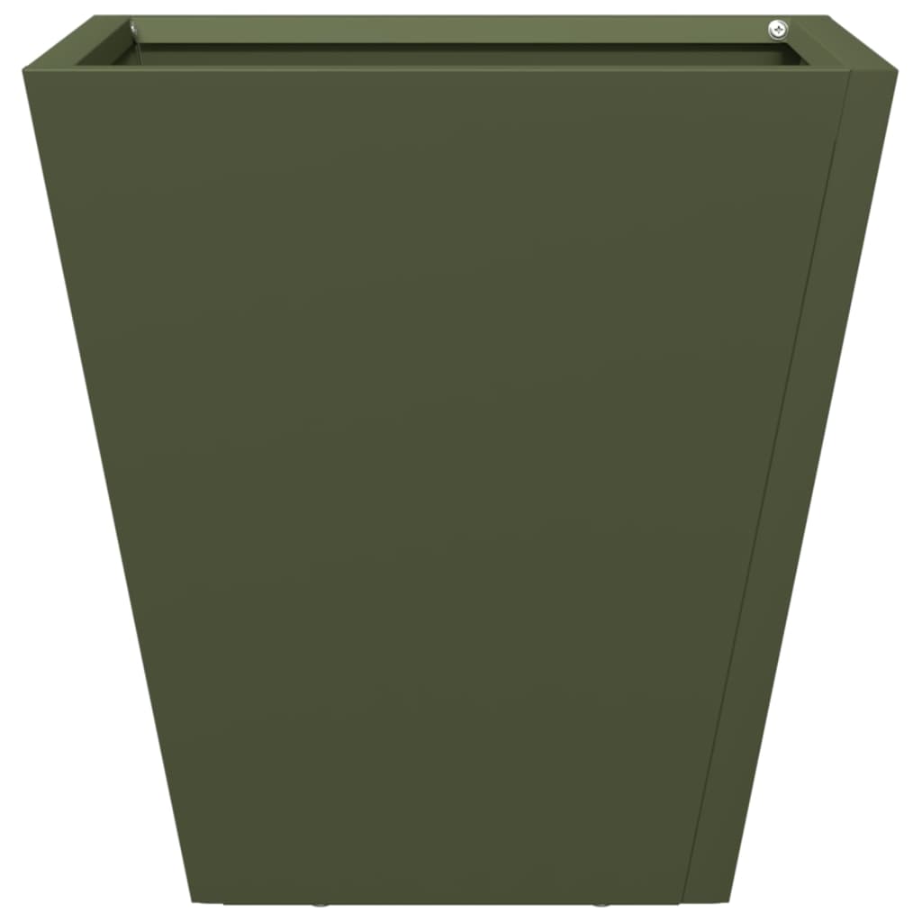 Plantenbakken Staal Olijfgroen 2 30 x 30 x 30 cm Staal/Groen