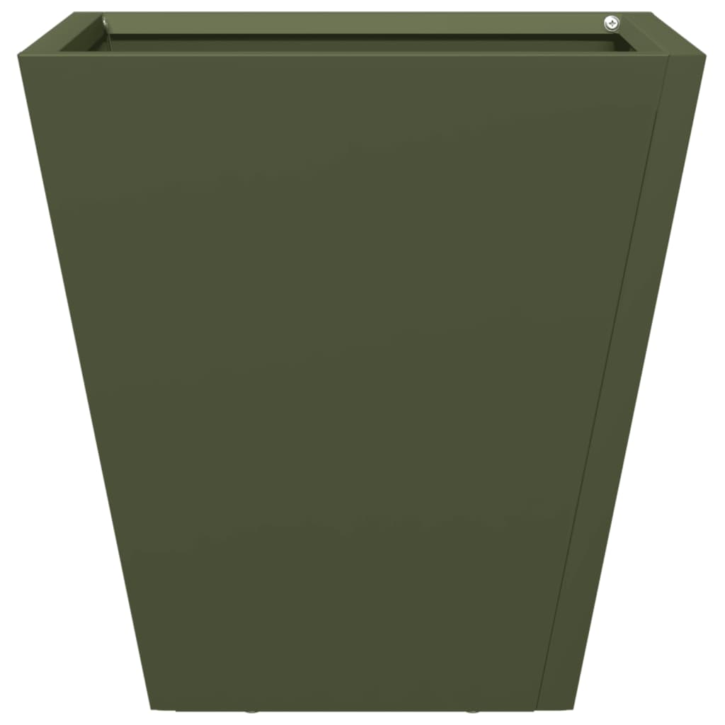 Plantenbakken Staal Olijfgroen 2 30 x 30 x 30 cm Staal/Groen