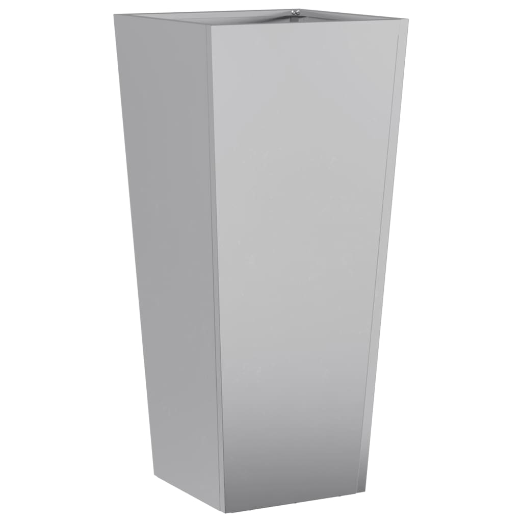 Plantenbakken Gegalvaniseerd Staal 2 35 x 35 x 75 cm Gegalvaniseerd staal/Grijs
