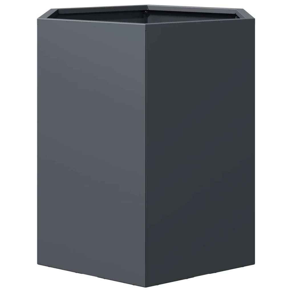Plantenbakken Zeshoek Staal Antracietkleurig 2 46 x 40 x 45 cm Staal/Antracietkleurig