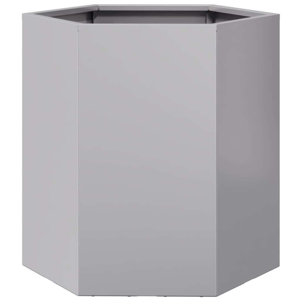 Plantenbakken Zeshoek Gegalvaniseerd Staal 2 46 x 40 x 45 cm Gegalvaniseerd staal/Grijs