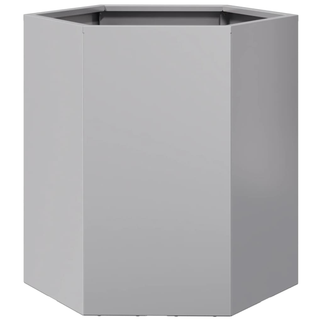 Plantenbakken Zeshoek Gegalvaniseerd Staal 2 46 x 40 x 45 cm Gegalvaniseerd staal/Grijs