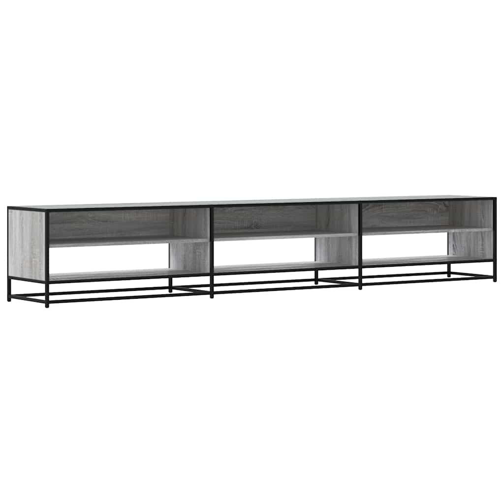 Tv-meubel 270x40x46 cm bewerkt hout grijs sonoma eikenkleurig