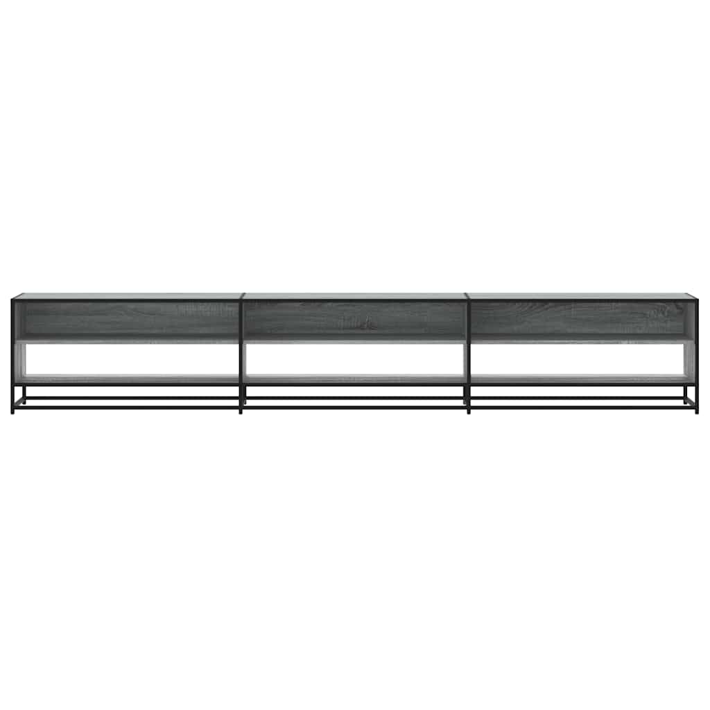 Tv-meubel 270x40x46 cm bewerkt hout grijs sonoma eikenkleurig