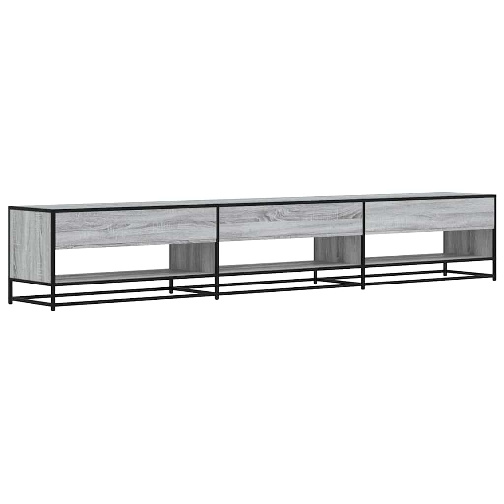 Tv-meubel 270x40x46 cm bewerkt hout grijs sonoma eikenkleurig