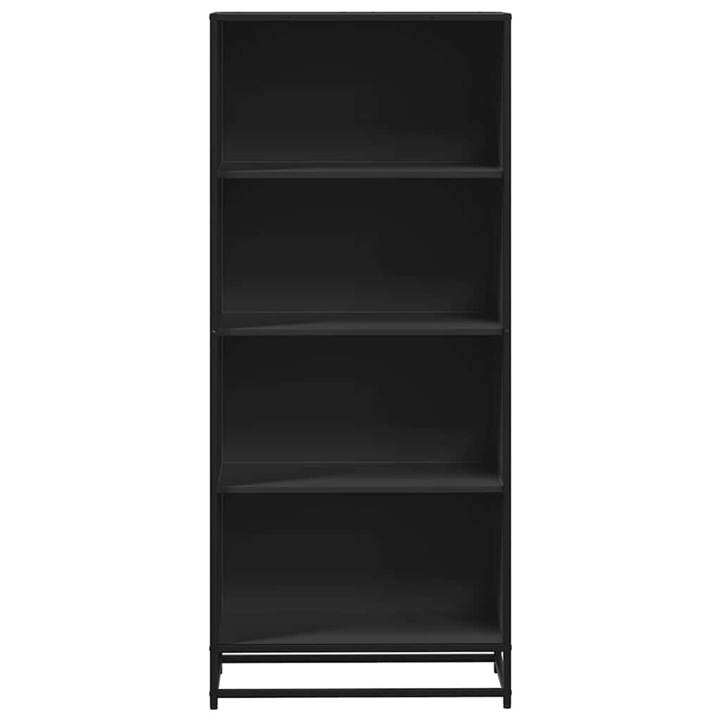 Boekenkast 60x35x139 cm bewerkt hout zwart