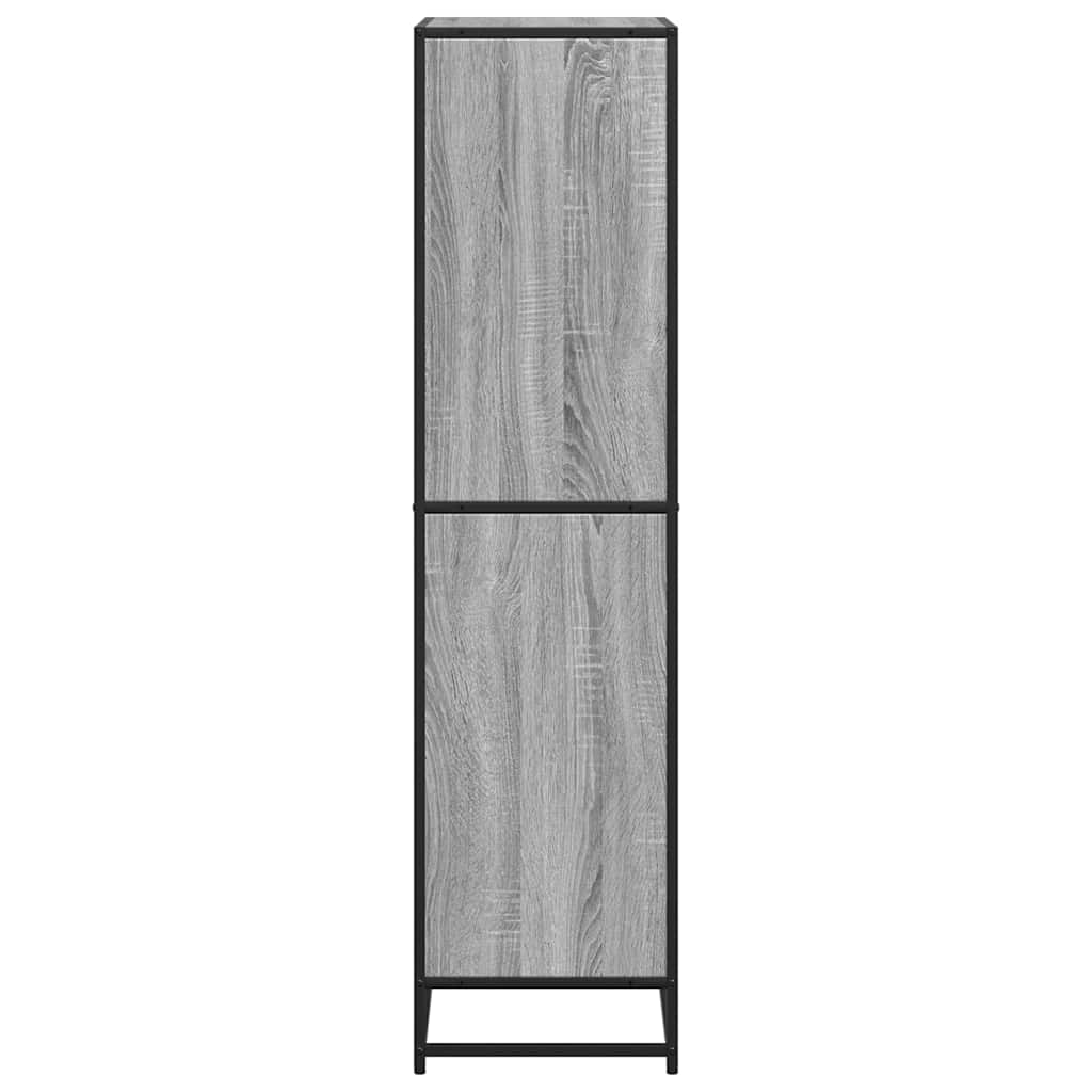 Boekenkast 60x35x139 cm bewerkt hout grijs sonoma eikenkleurig