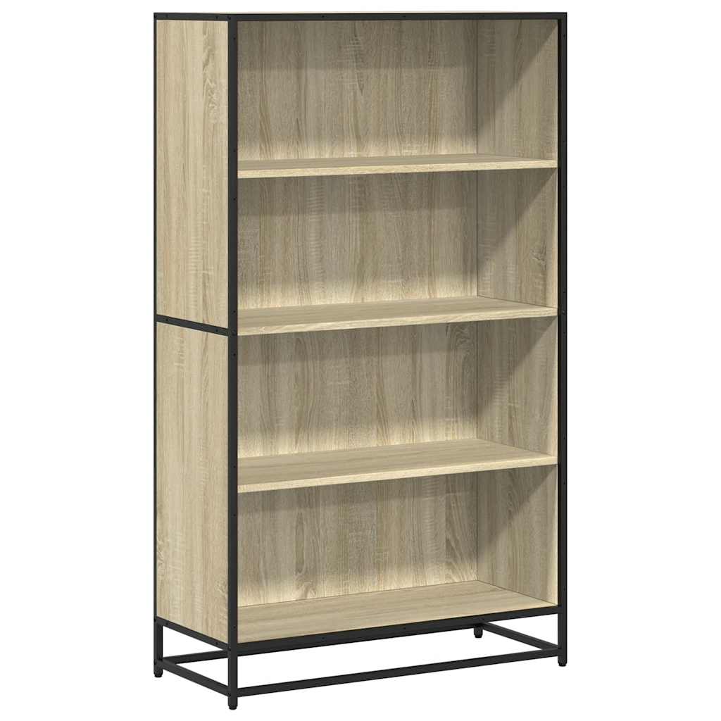 Boekenkast 80,5x35x139 cm bewerkt hout sonoma eikenkleurig