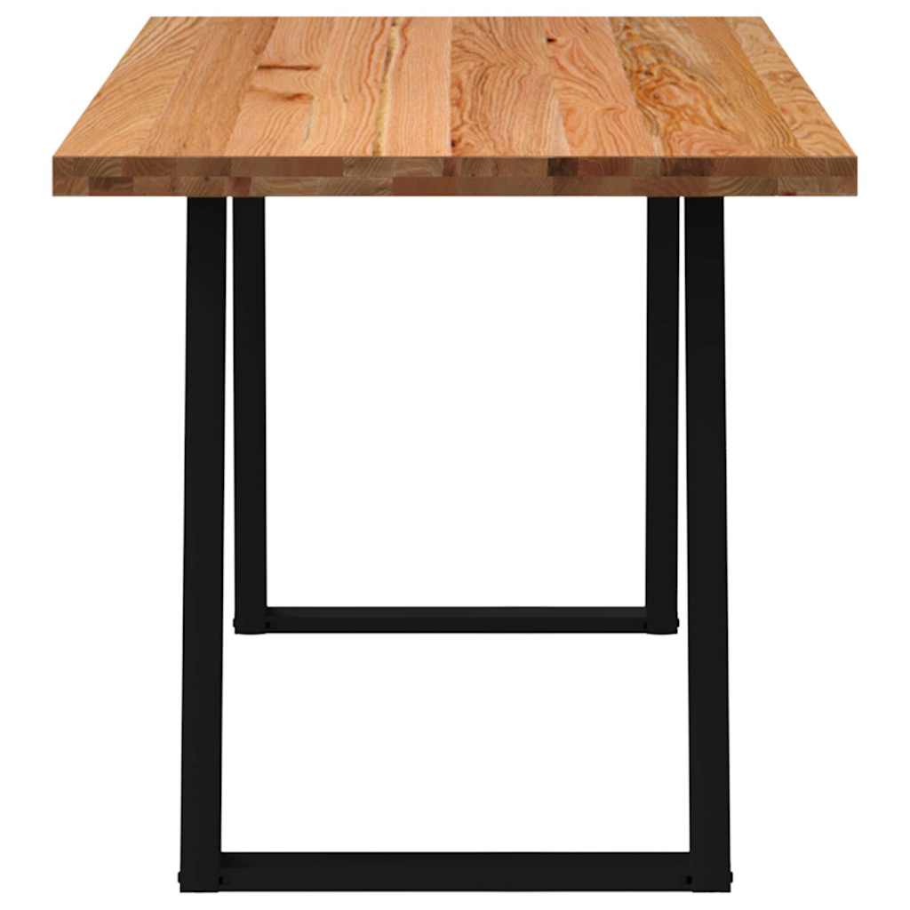Eettafel rechthoekig 180x80x74 cm massief eikenhout lichtbruin