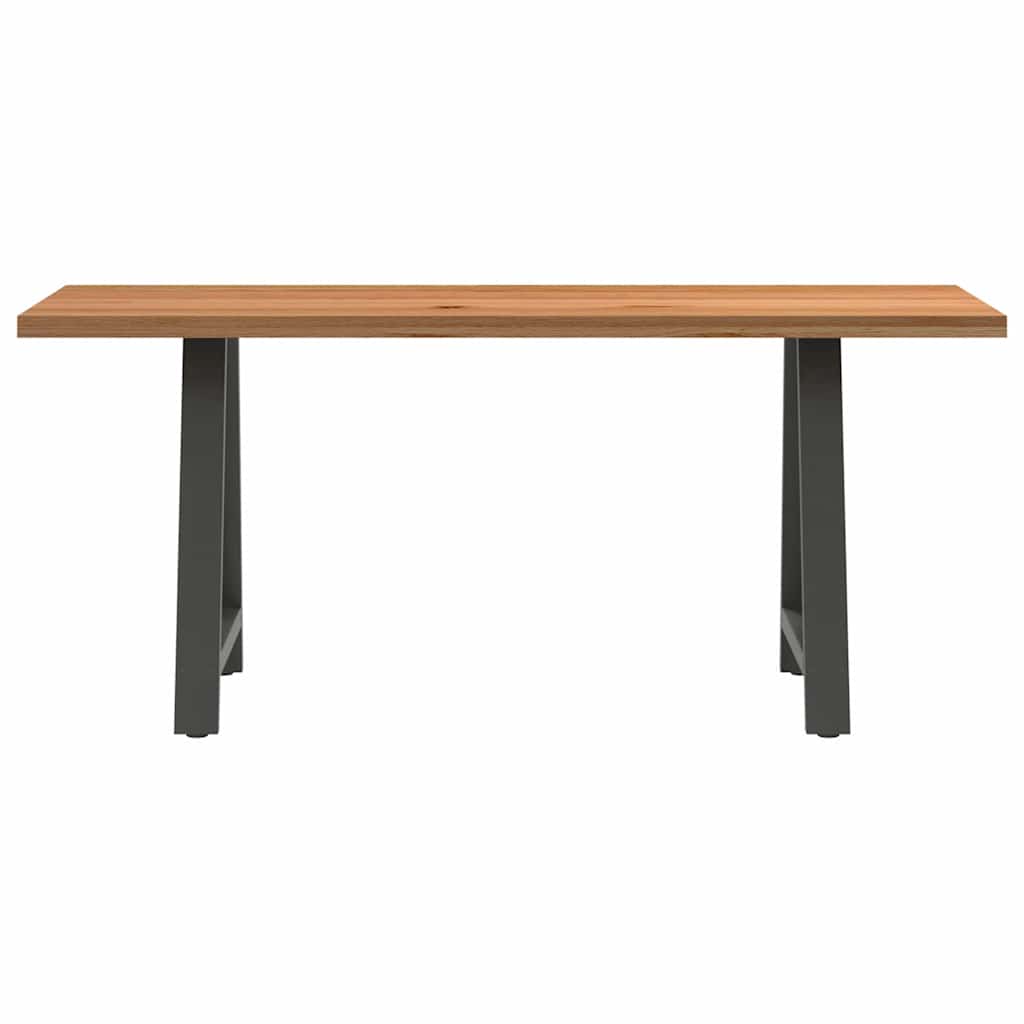 Eettafel rechthoekig 180x80x74 cm massief eikenhout lichtbruin