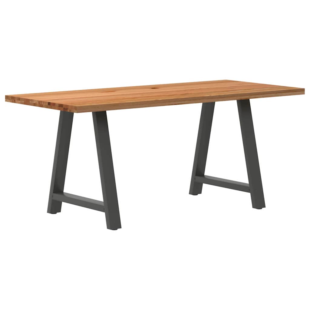 Eettafel rechthoekig 180x80x74 cm massief eikenhout lichtbruin
