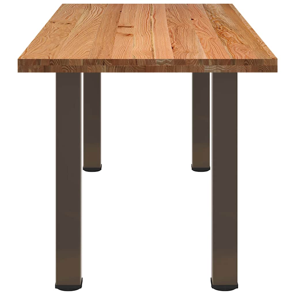 Eettafel rechthoekig 200x80x74 cm massief eikenhout lichtbruin