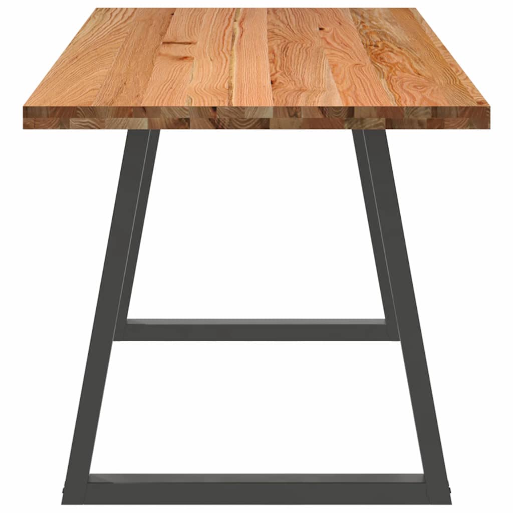 Eettafel rechthoekig 240x80x74 cm massief eikenhout lichtbruin