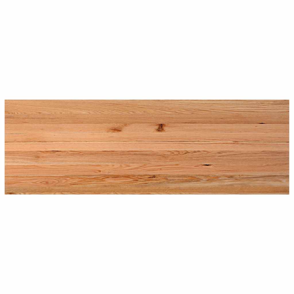 Eettafel rechthoekig 240x80x74 cm massief eikenhout lichtbruin