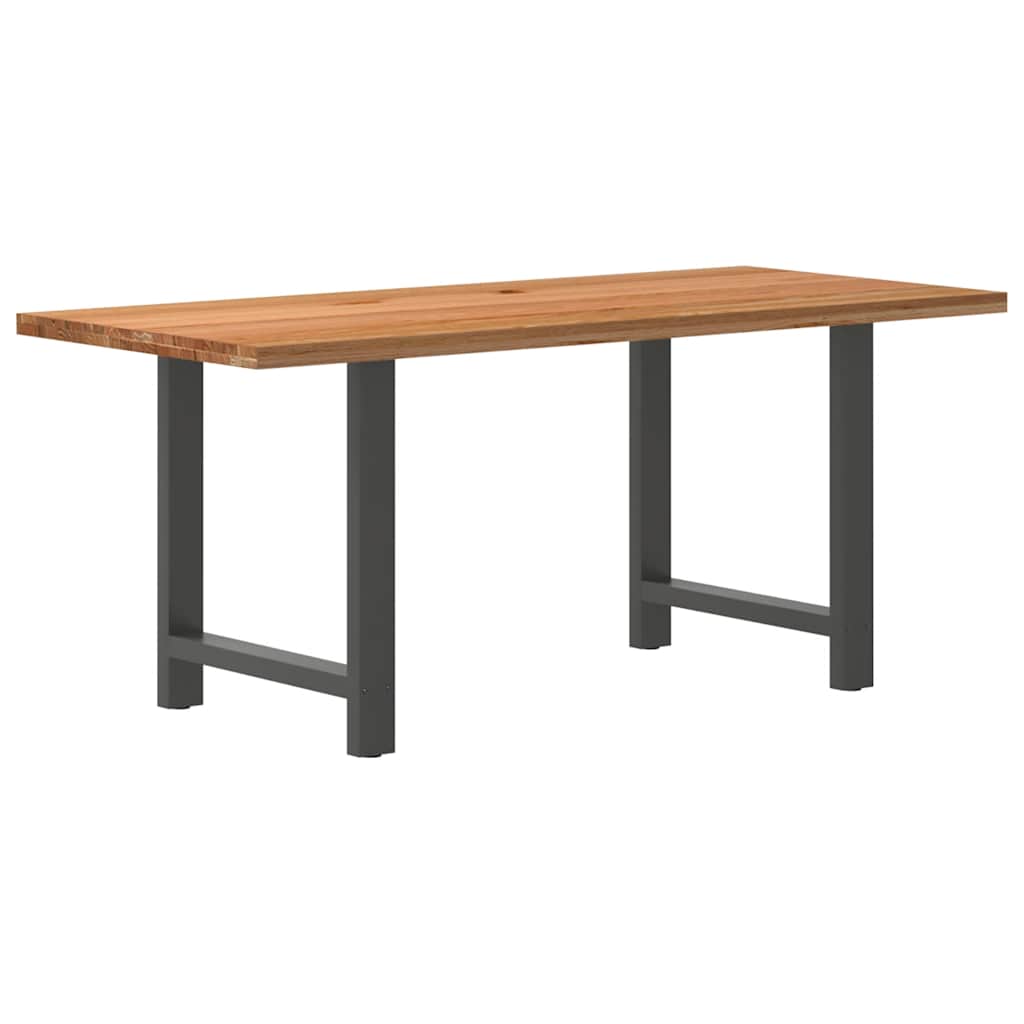 Eettafel rechthoekig 180x90x74 cm massief eikenhout lichtbruin