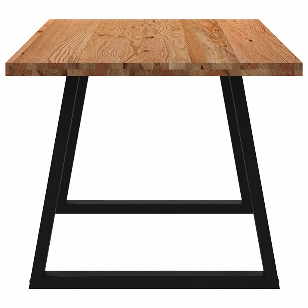 Eettafel rechthoekig 180x90x74 cm massief eikenhout lichtbruin