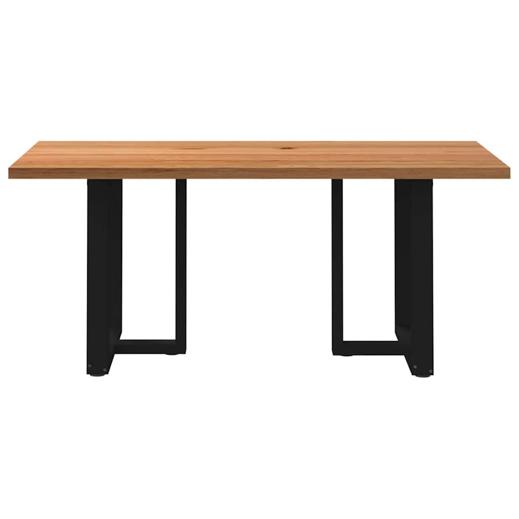 Eettafel rechthoekig 180x90x74 cm massief eikenhout lichtbruin