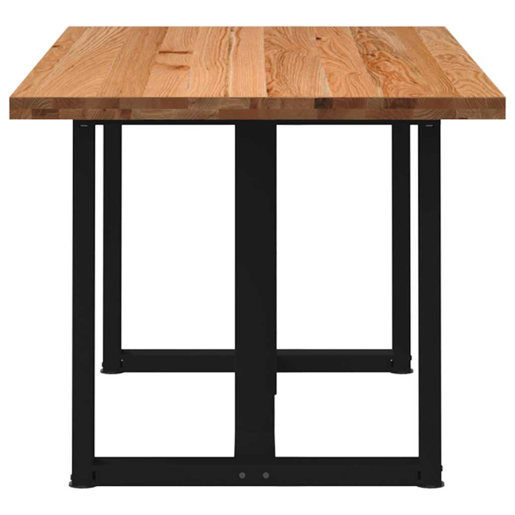 Eettafel rechthoekig 180x90x74 cm massief eikenhout lichtbruin