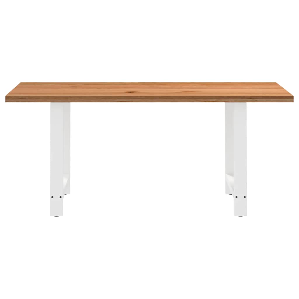 Eettafel rechthoekig 180x90x74 cm massief eikenhout lichtbruin