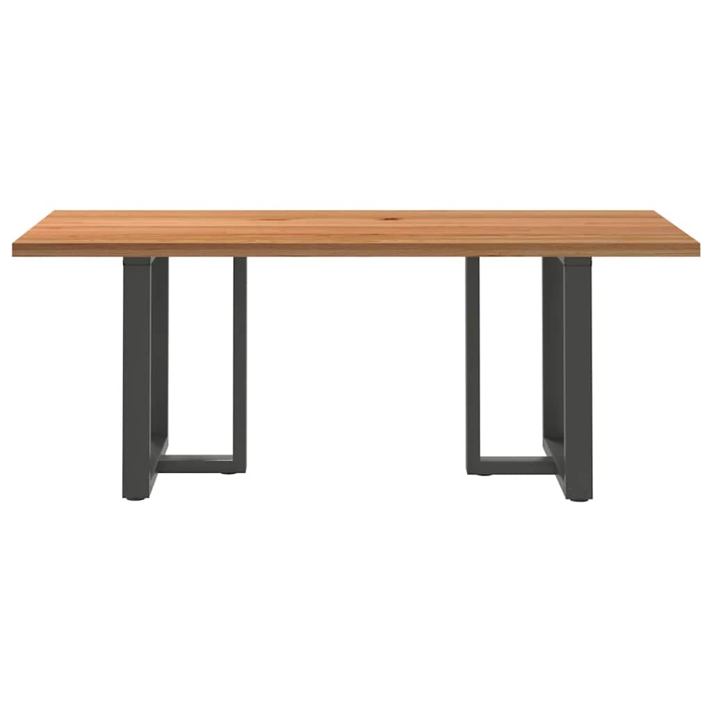 Eettafel rechthoekig 200x90x74 cm massief eikenhout lichtbruin