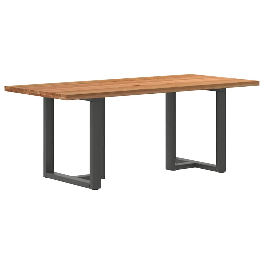 Eettafel rechthoekig 200x90x74 cm massief eikenhout lichtbruin